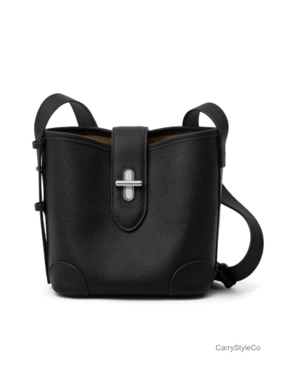 Small Genuine Leather Bucket Tote Bag Crossbody Satchel Purse